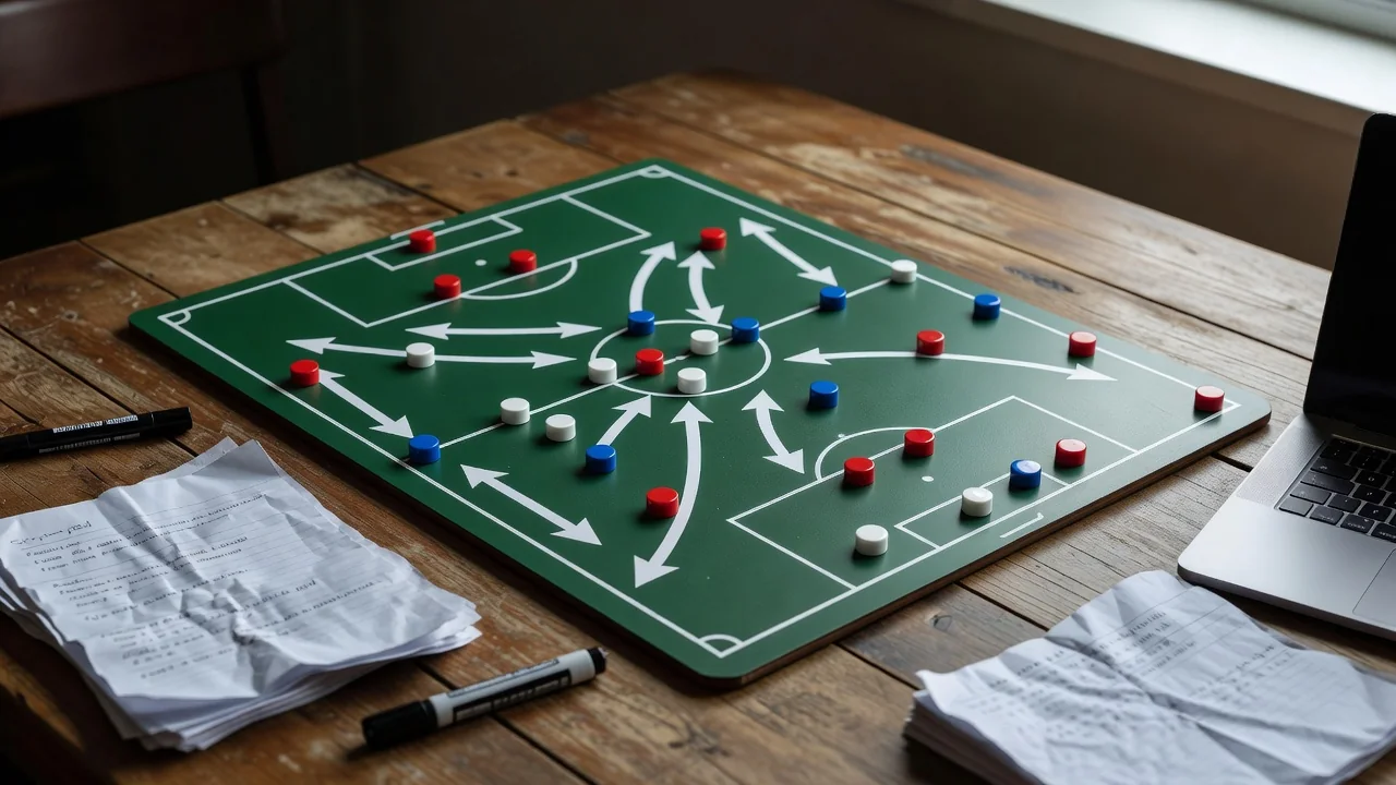 Tactics board on a coach desk