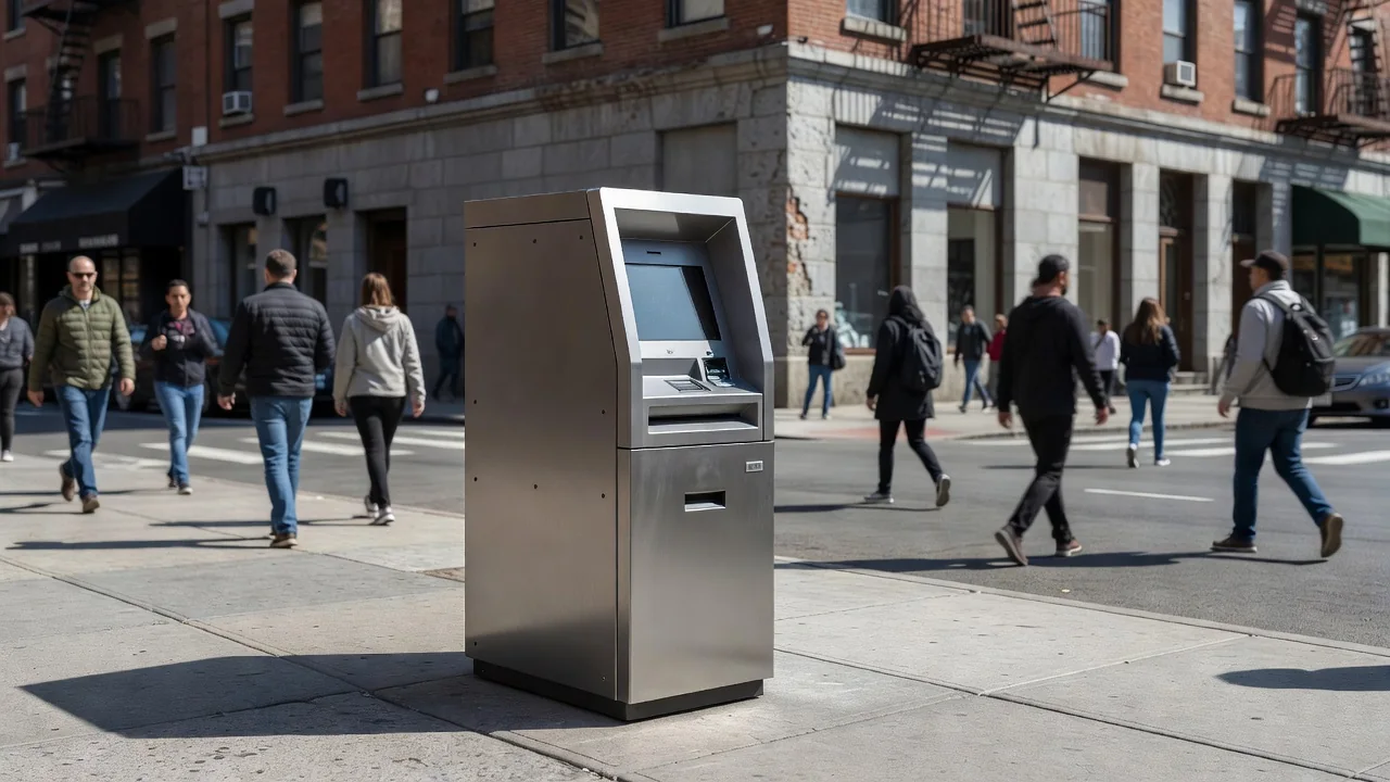 Bitcoin ATM on a street