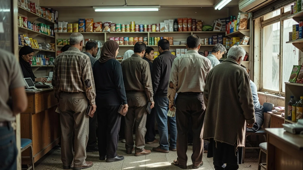 Queue at a banking agent