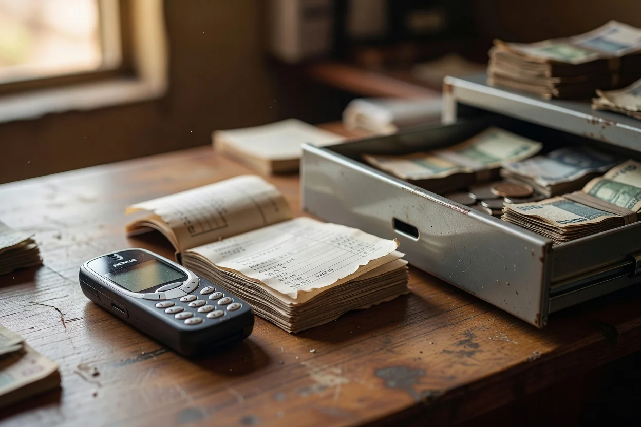 Mobile money agent counter